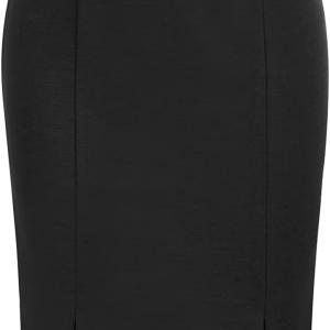 Belle Poque Women Midi High Waist Office Stretchy Pencil Skirt with Bow-Knot BP587