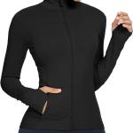 QUEENIEKE Womens Running Jackets Athletic Workout Scrub Jacket Track Full Zip Up Gym for Women Yoga Top