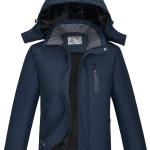CAMEL CROWN Men's Mountain Waterproof Ski Jackets Warm Winter Snow Coat with Detachable Hood Windproof Rain Jacket