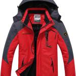 TREKEK Men's Winter Ski Jacket Warm Fleece Waterproof Outdoor Mountain Hiking Windbreaker Hooded Snow Rain Coat