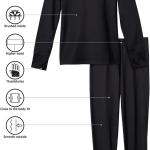 Cuddl Duds Thermal Underwear Long Johns for Women Fleece Lined Cold Weather Base Layer Top and Leggings Bottom Winter Set