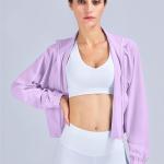 altiland Women's Athletic Running Yoga Gym Track Zip Up Cropped Jackets UPF 50+ Sun Protection Long Sleeve Workout Shirts