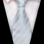 Luckyvestir Men's 3.15" Stripe Ties Classic Check Silk Business Necktie for Husband Father Valentine's day Father's Day Gift