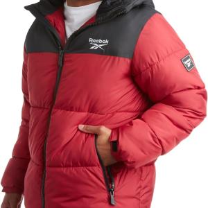 Reebok Men's Winter Jacket - Heavyweight Quilted Puffer Parka Coat - Weather Resistant Ski Jacket for Men (8-20)
