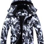 Pooluly Men's Ski Jacket Warm Winter Waterproof Windbreaker Hooded Raincoat Snowboarding Jackets