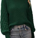 PRETTYGARDEN Women's 2023 Winter Pullover Sweater Casual Long Sleeve Crewneck Loose Chunky Knit Jumper Tops Blouse
