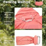 CRZ YOGA Women's Packable Rain Jacket Waterproof UPF 50+ Lightweight Hiking Outdoor Hooded Windbreaker Coat Workout Running