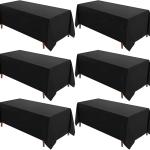 VidaFete Tablecloth 6 Pack 90 * 132inch Rectangle Table Cloth Polyester, Stain Wrinkle Resistant