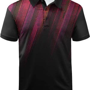 ZITY Golf Shirt for Men Short Sleeve Sports Polo Shirts Mesh Tennis T-Shirt