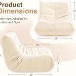 Gazecaia Comfy Bean Bag Chair for Adults Teens | Fireside Floor Lounge Chair