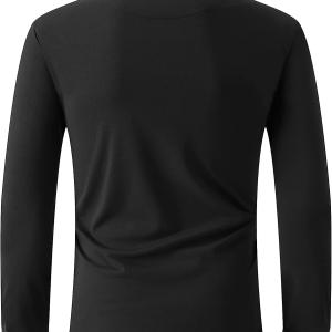 SCODI Mens Long Sleeve Polo Shirts Casual Golf Polo Daily Collared Shirt Sport Tennis T-Shirt