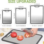 Titanium Cutting Board set of 3,Metal Cutting Boards for Kitchen
