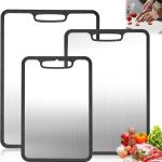 Titanium Cutting Board set of 3,Metal Cutting Boards for Kitchen