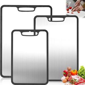 Titanium Cutting Board set of 3,Metal Cutting Boards for Kitchen