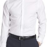 Calvin Klein Men's Dress Shirt Slim Fit Non Iron Solid French Cuff