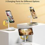 3 in 1 Wireless Charging Station for Apple Devices, Standard 15W Fast Wireless QC3.0 Adapter for iPhone 14 13 12 Pro Max/Plus/Pro/Mini,iWatch Ultra/8/7/SE/6/5/4/3/2,AirPods
