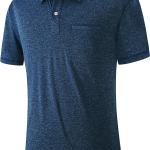 ZITY Golf Shirt for Men Short Sleeve Sports Polo Shirts Mesh Tennis T-Shirt